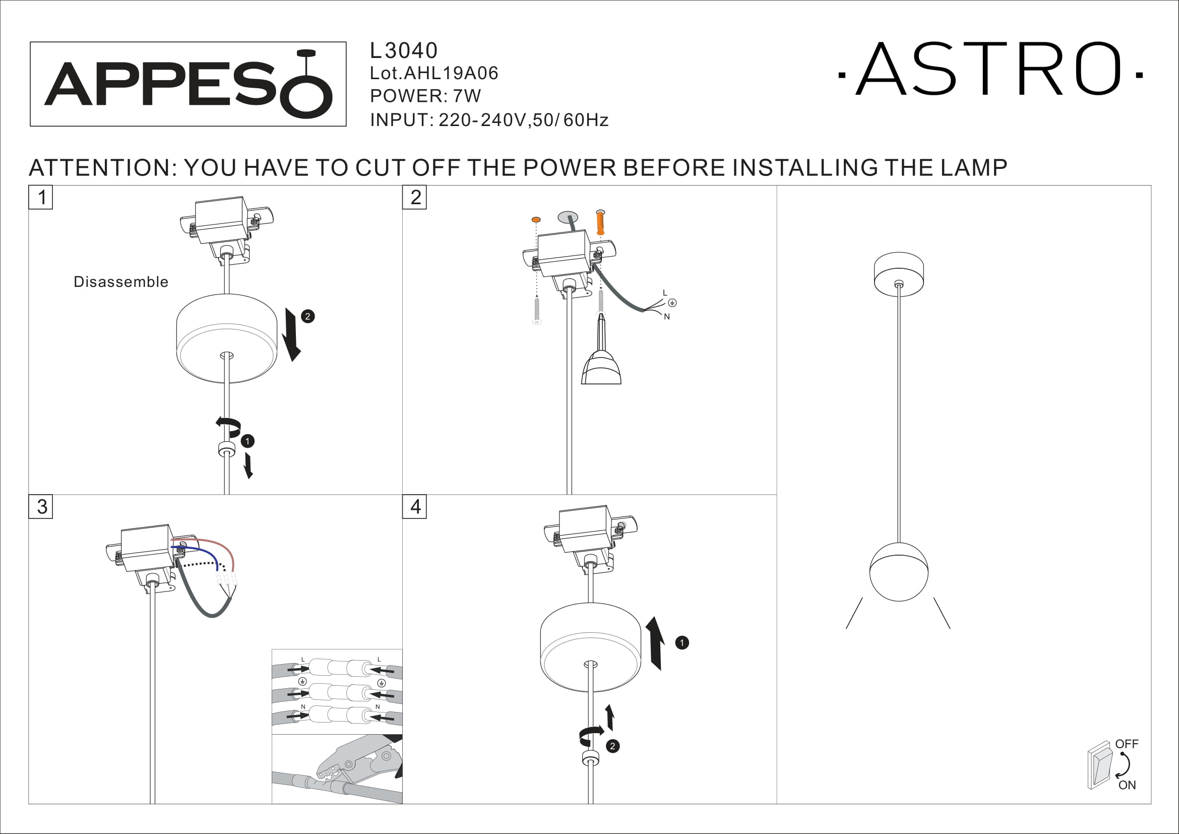 Installation suspension Astro