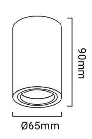 Plafonnier Tubo dimensions