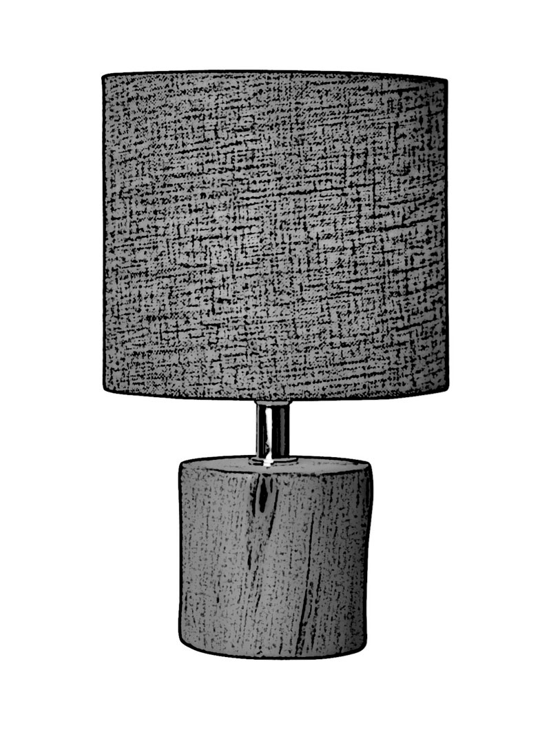 lampe de table originale bois E14