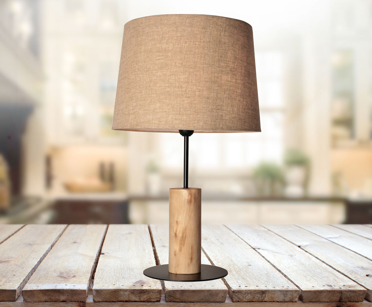 Lampe original bois E27