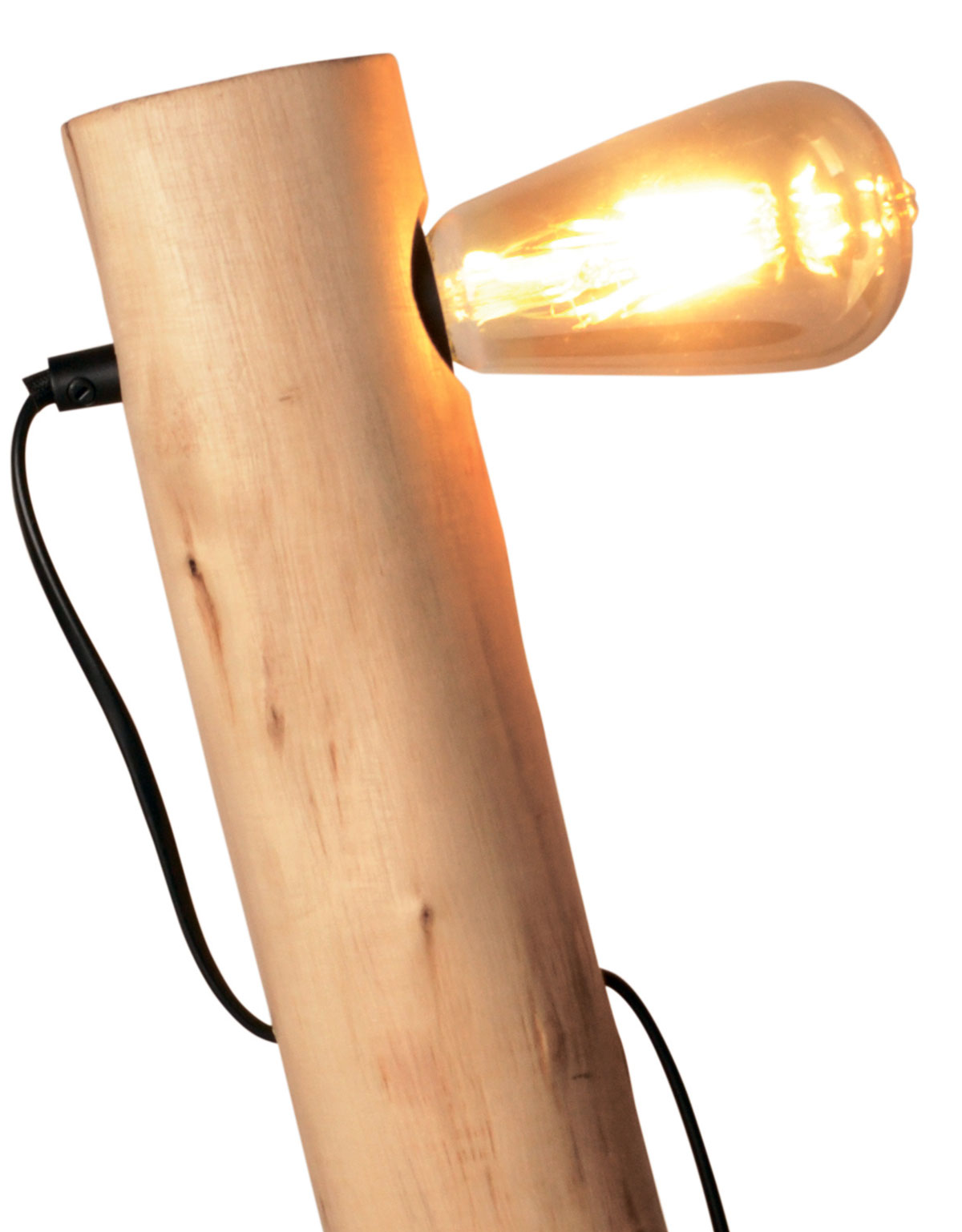 Lampe de table bois 
