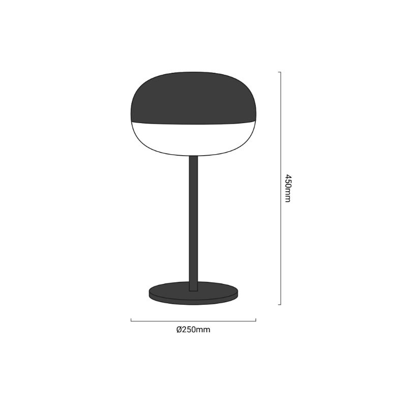 dimensions lampe de table hestia