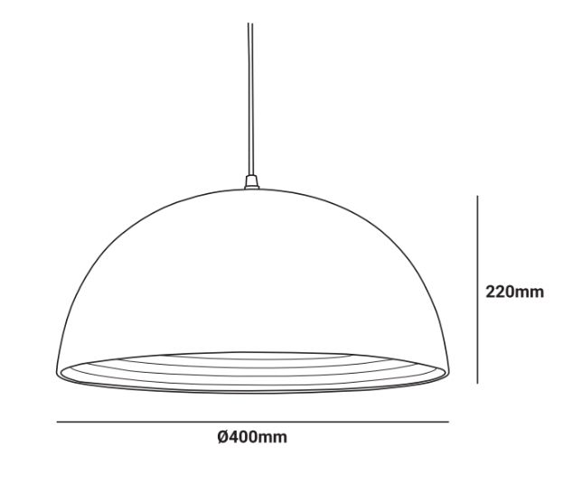 Lampe suspendue Bulet dimensions