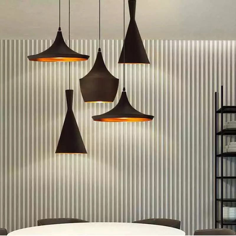 mélange lampes type scandinave noirs