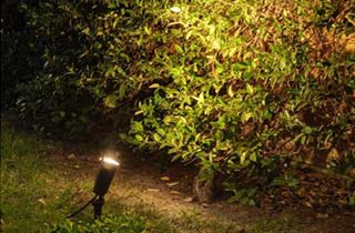 ampoule sur piquet pour éclairer jardin
