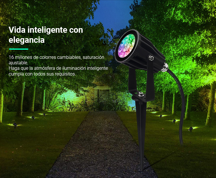 Acheter spot LED jardin sur piquet 6W RGB+CCT IP66