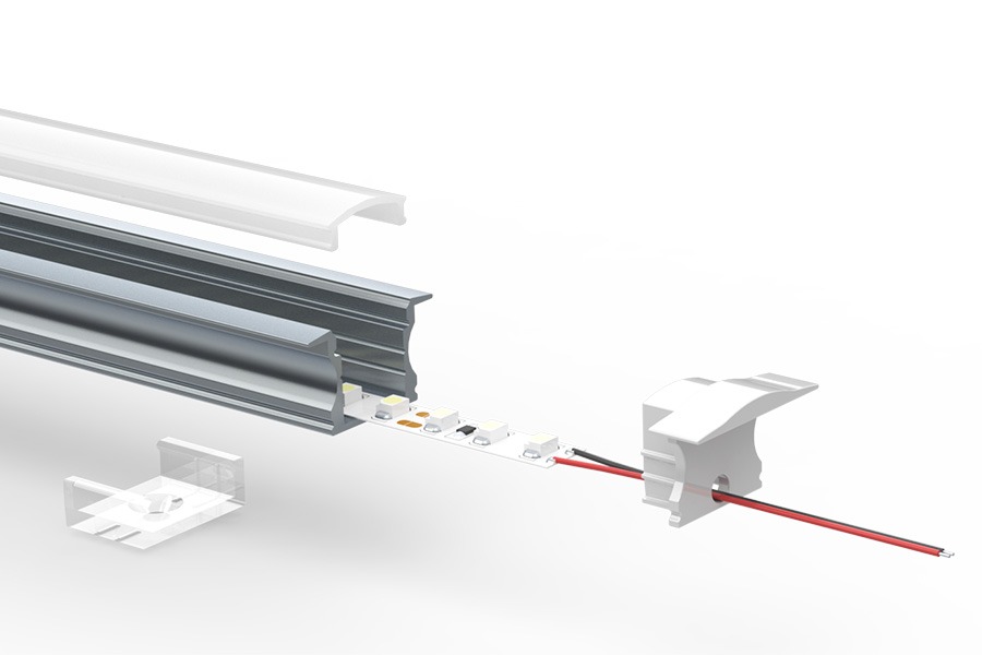 profilé en aluminium pour ruban 