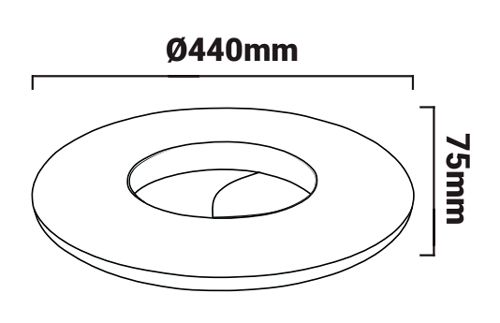 dimensions plafonnier luxury 24w