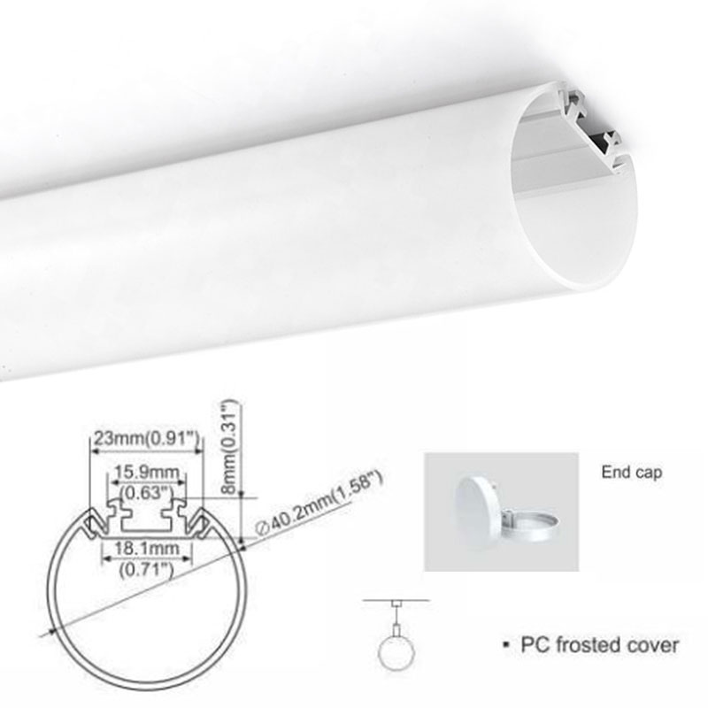 profilé aluminium suspendu