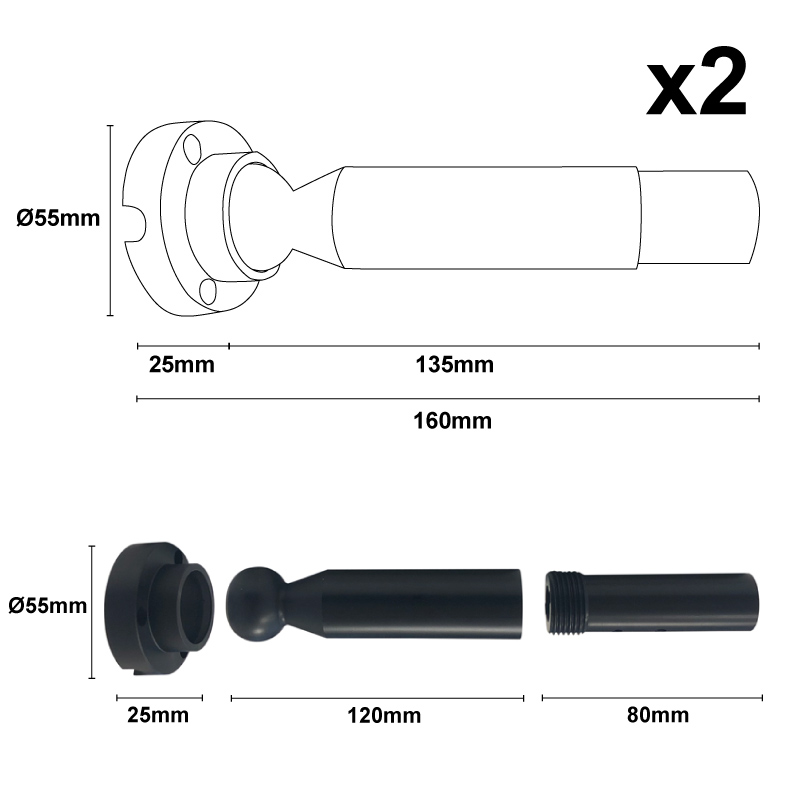 dimensions connecteur luminaire linéaire