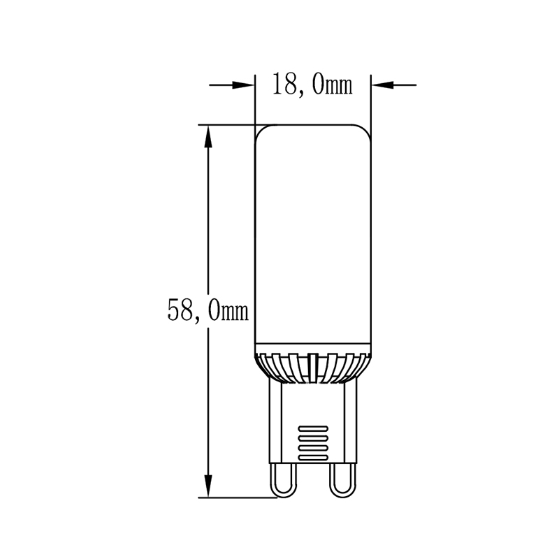 dimension ampoule led g9