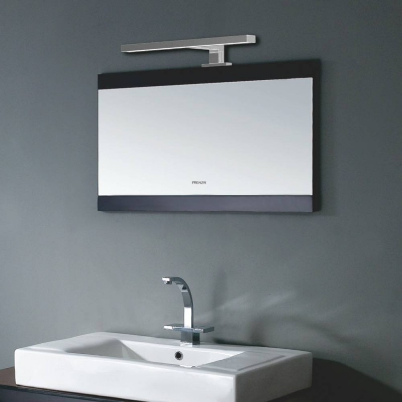 Applique Murale en Saillie 300mm ERWEY LED Lampe Miroir Salle de Bain Noire 5W 30cm 400lm Applique Armoire Blanc Froid 6000K IP44 Etanche Lampe à Pince pour Meuble Salle de Bain 