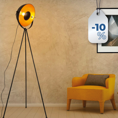 Lampe sur pied avec trépied