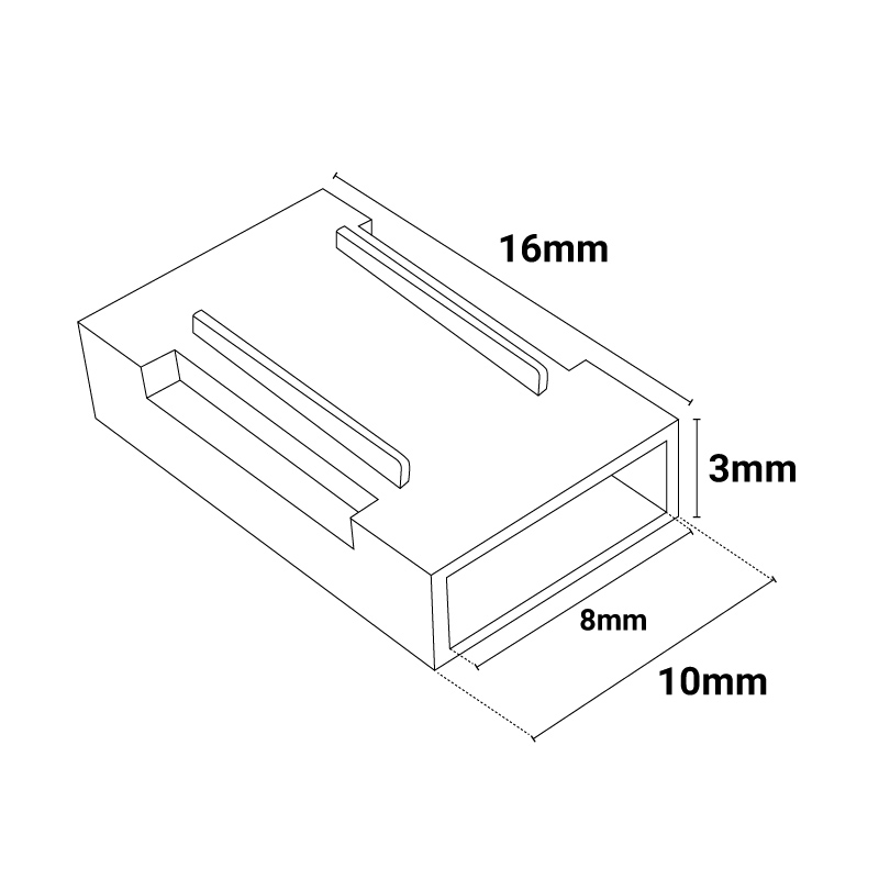 Connecteur précâblé de départ pour ruban LED COB monocolore de 8mm