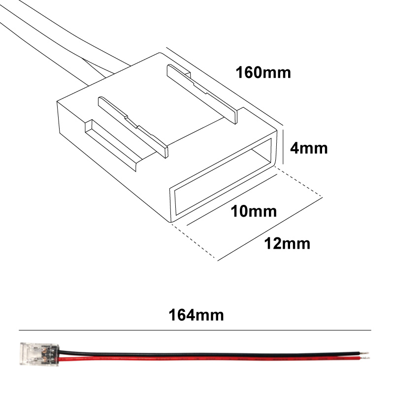 connecteur ruban led 10mm