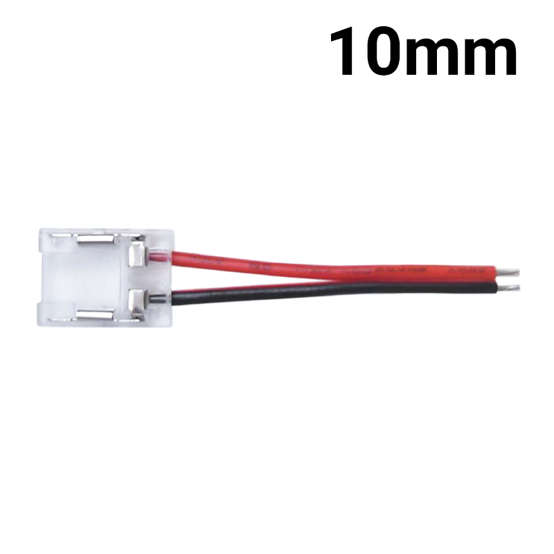 Cable de connexion précablé ruban led unicolore 10mm | Connecteurs