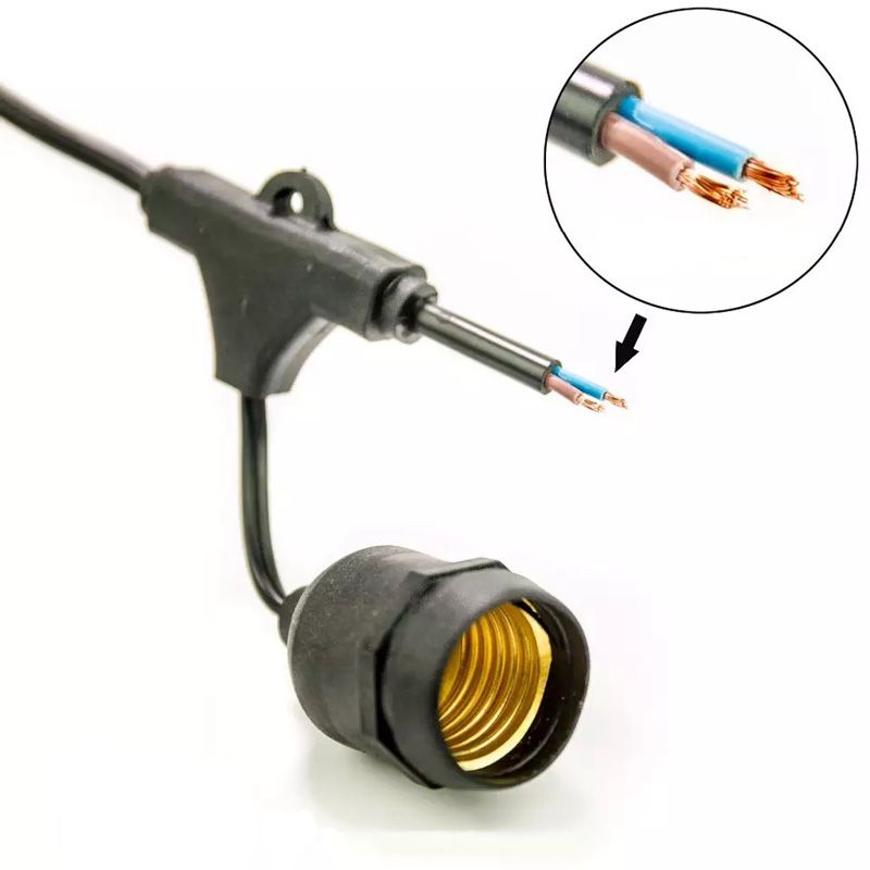 câble guirlande extérieur ampoules ip65