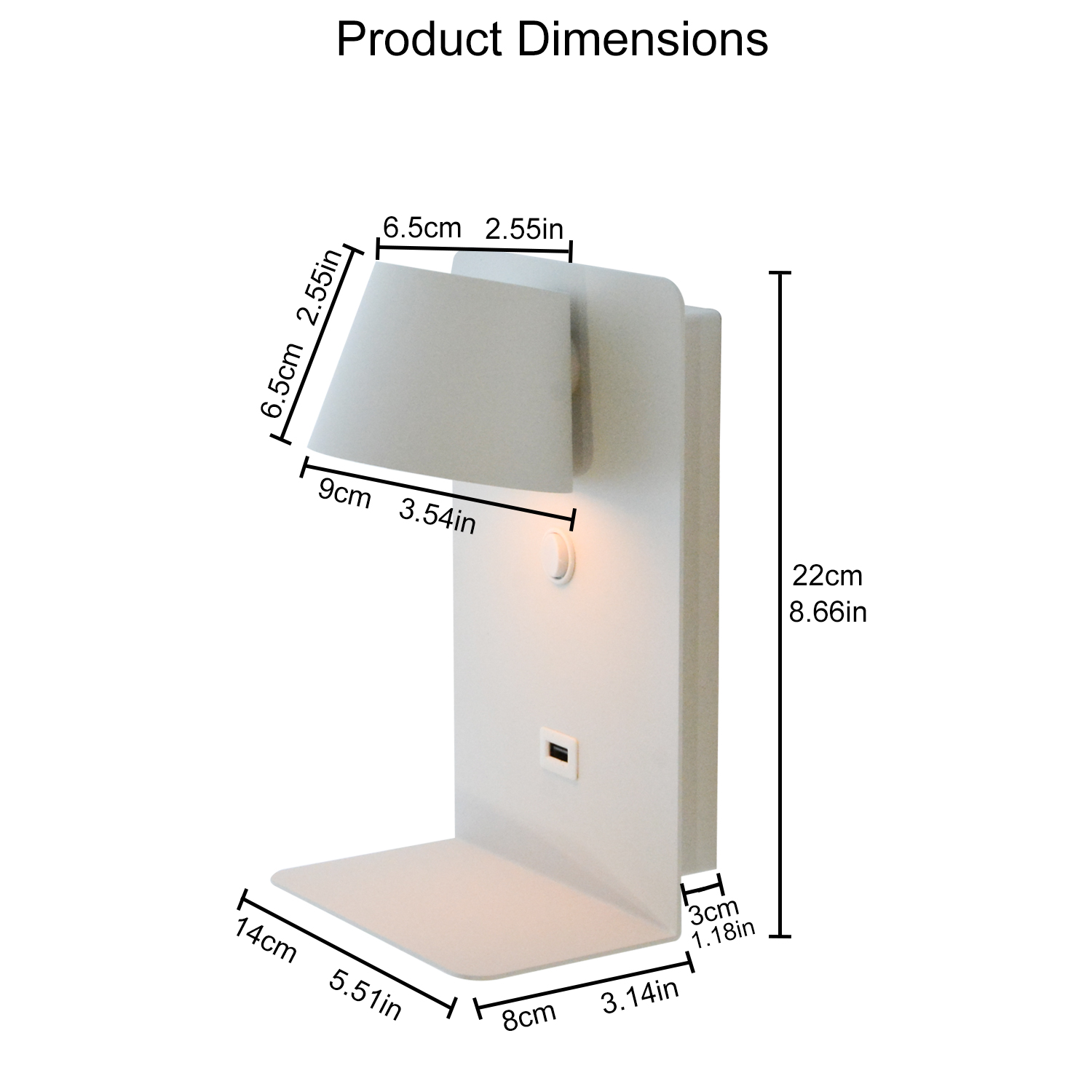 TWSXTE Feux de chevet LED Lampe murale hotel intérieur Lumières