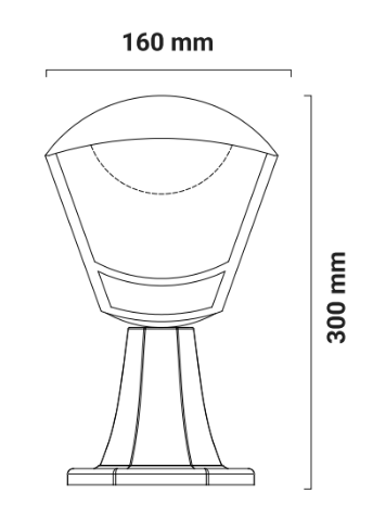 Lanterne sur pieds Tear dimensions