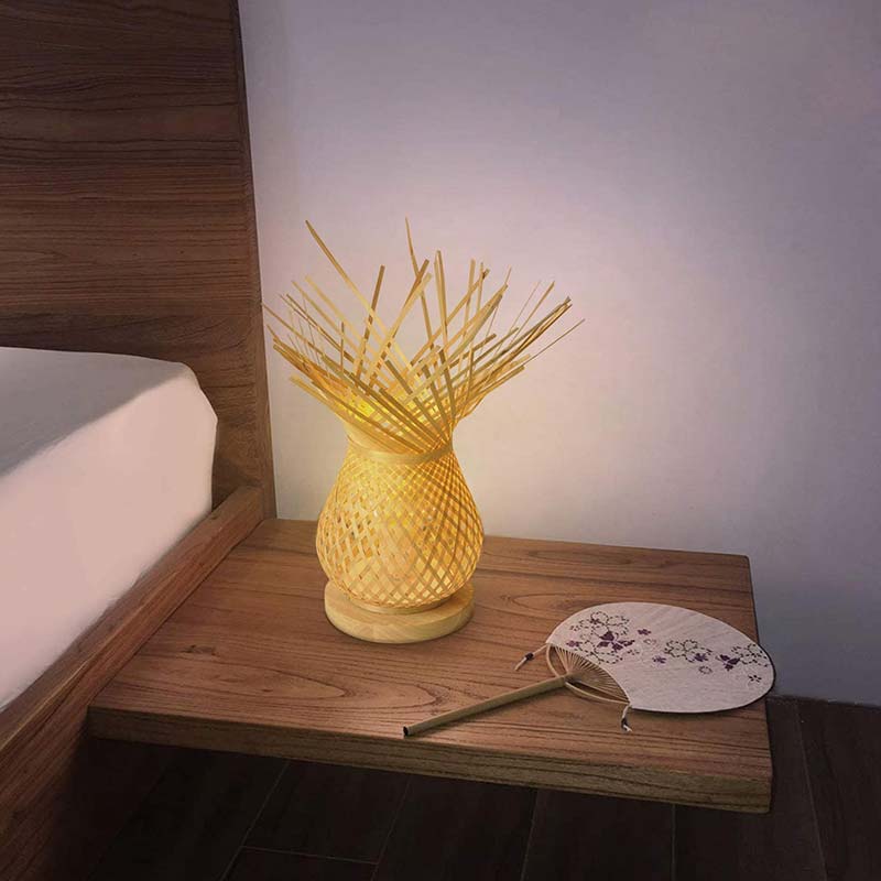lampe de table decoration osier