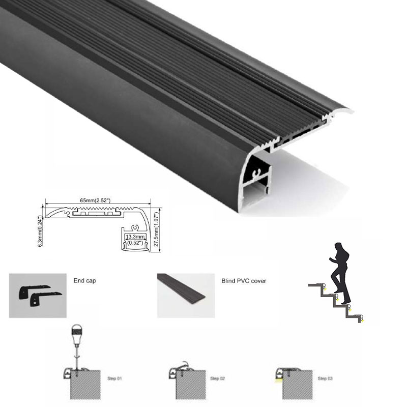 profilés aluminium escalier