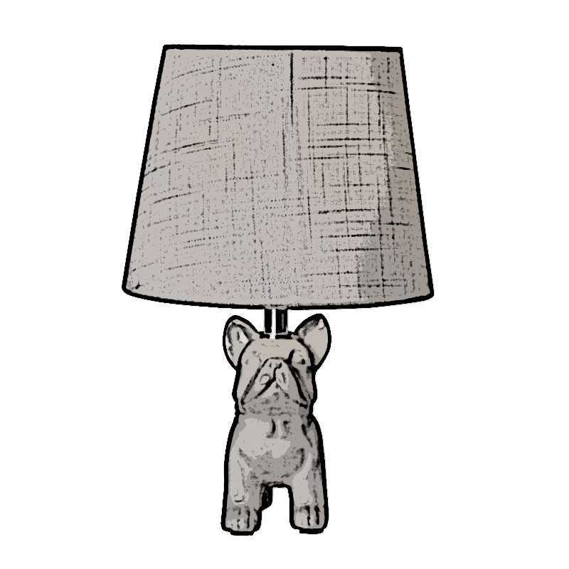 Lampe de table forme chien douille E14