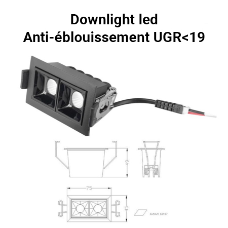 Downlights LED anti-éblouissement