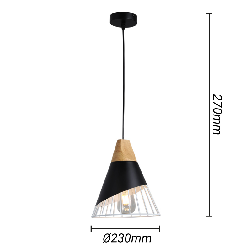 lampe en bois et fer