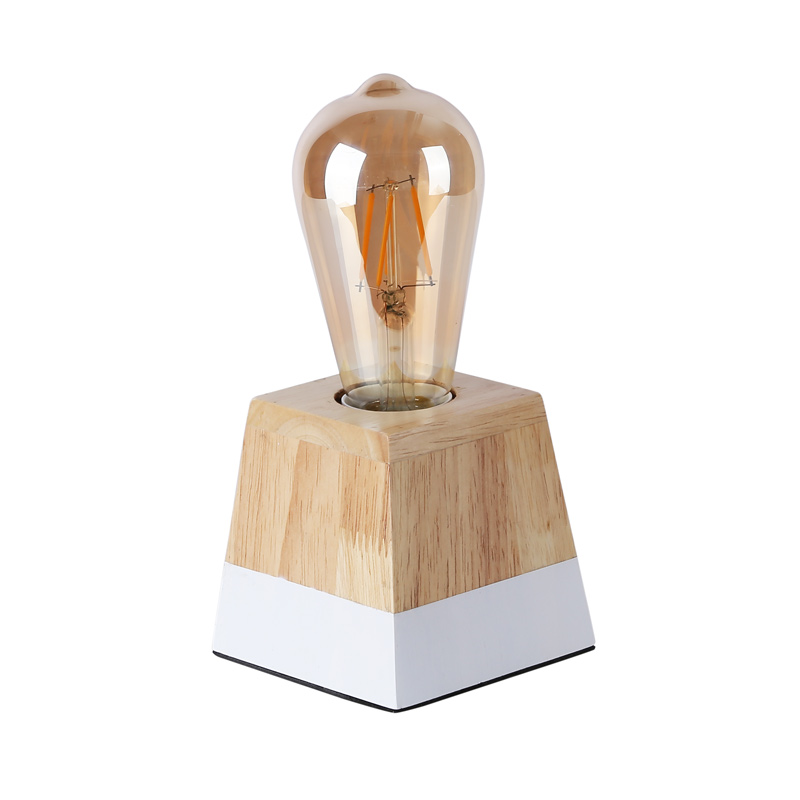lámpara de mesa de madera minimalista