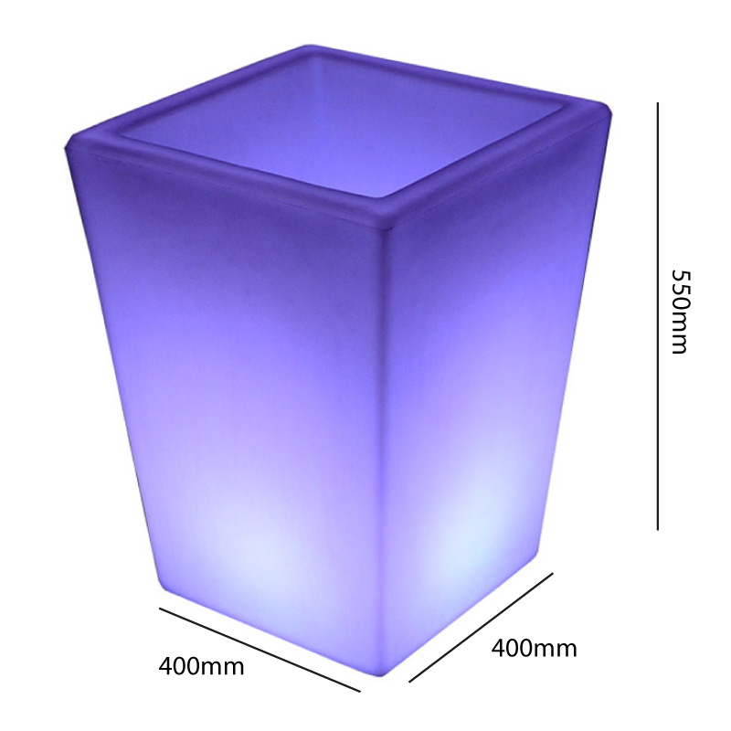 dimensions cache-pot LED