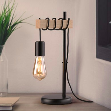 Lampe de table en bois