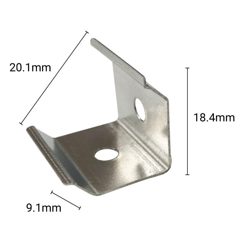 KLUS - Clip fixation chrome mat pour profilé gamme 45 ALU