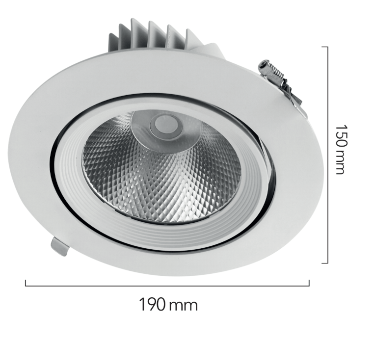 dimensions downlight led encastrable 32W