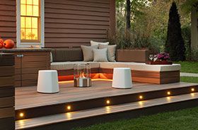 spots décoratifs led terrasse bois