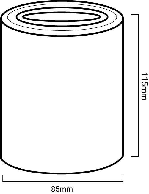 dimensions support cylindrique 
