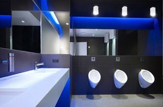 éclairage toilettes support spot 