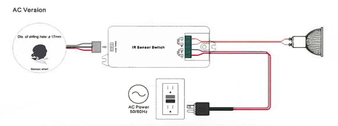 montage détecteur de présence infrarouge 12v