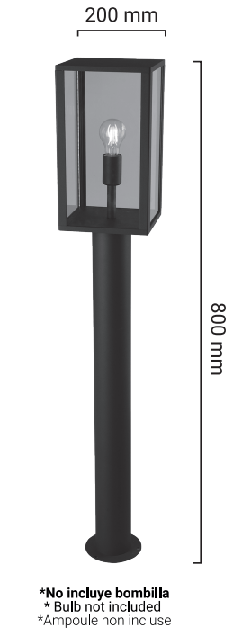 Lampadaire Glass house dimensions