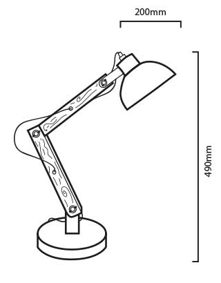 Lampe de bureau dimensions