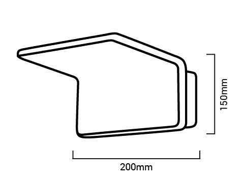 Applique LED Nélio dimensions