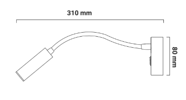 Liseuse LED Hale dimensions