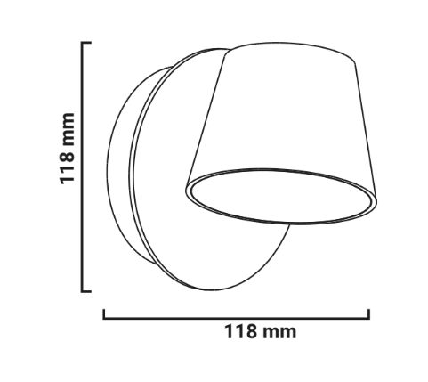 luminaire mur KOP dimensions