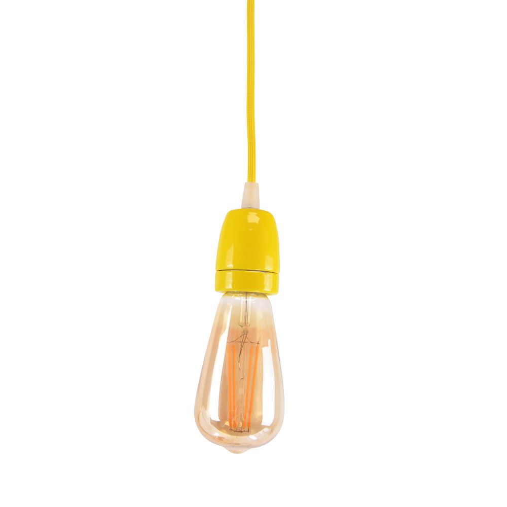 Lampe suspendue jaune E27