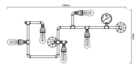 Dimensions lampe Copper