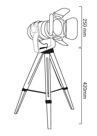 Trépieds cinéma dimensions