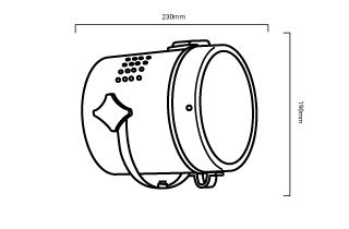 Lampe led bronze dimensions