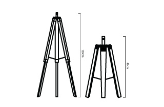 Trépieds bois différentes tailles