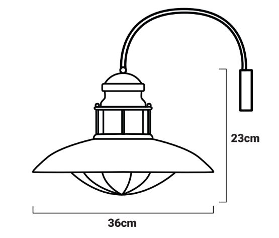 Lampe murale Coal dimensions