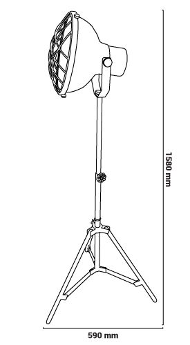 Luminaire sur pieds Allto dimensions