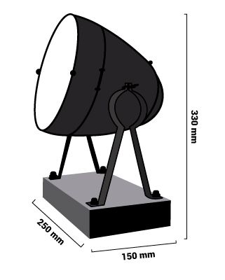 Luminaire de table Esca dimensions